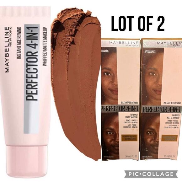 Lot of 2 04 Medium/Deep Maybelline Instant Age Rewind Perfector 4-in-1 Whipped - Picture 1 of 4